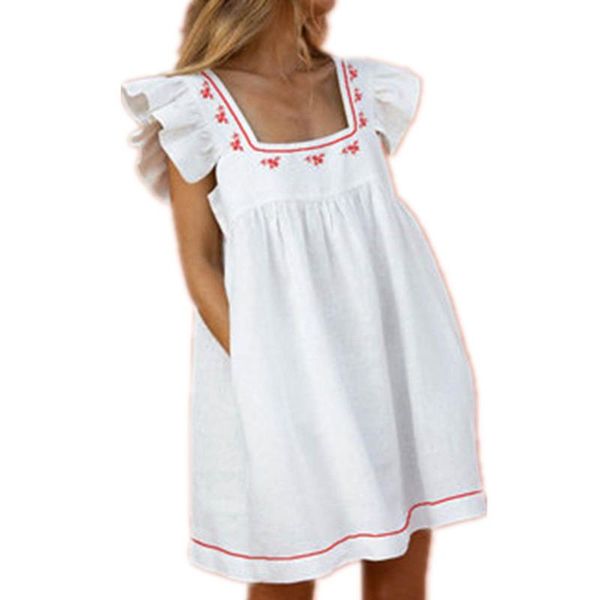 party dresses women square collar mini dress ruffle summer floral lovely girl casual loose print color tank skirt beach short sleeve, White;black
party dresses women square collar mini dress ruffle summer floral lovely girl casual loose print color tank skirt beach short sleeve, White;black