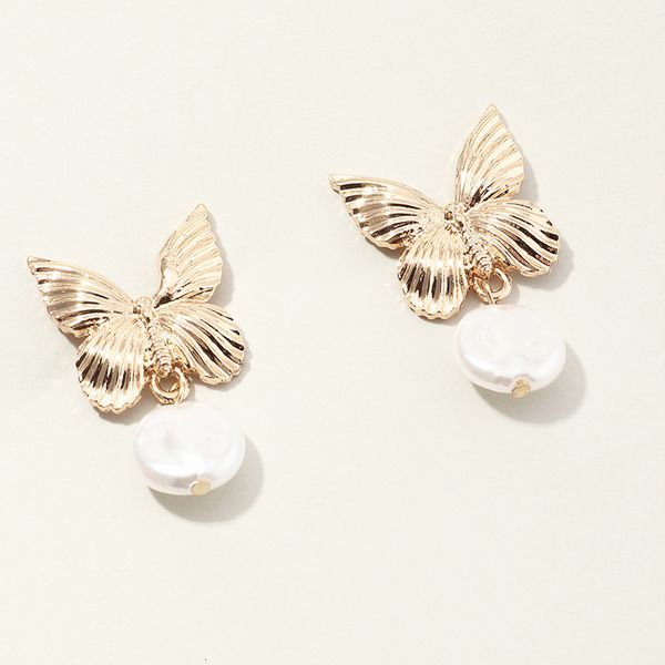 ez2956 jewelry popular metal butterfly creative fashion personality pearl earrings, Silver
ez2956 jewelry popular metal butterfly creative fashion personality pearl earrings, Silver