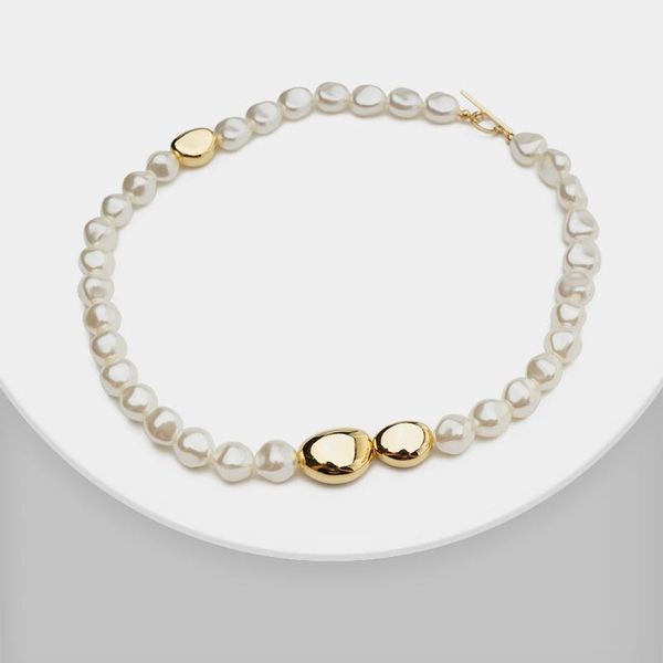 chokers rispada european pearl gold baroque shape style fashion necklace, Golden;silver
chokers rispada european pearl gold baroque shape style fashion necklace, Golden;silver