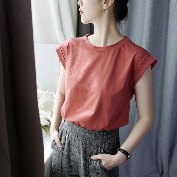 women's t-shirt cotton loose sleeveless women t-shirts 2021 summer o-neck casual office lady elegant pulls outwear tees, White
women's t-shirt cotton loose sleeveless women t-shirts 2021 summer o-neck casual office lady elegant pulls outwear tees, White