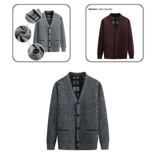 men's sweaters handsome knitted cardigan stretchy autumn winter fleece lining solid color sweater coat men jacket, White;black
men's sweaters handsome knitted cardigan stretchy autumn winter fleece lining solid color sweater coat men jacket, White;black
