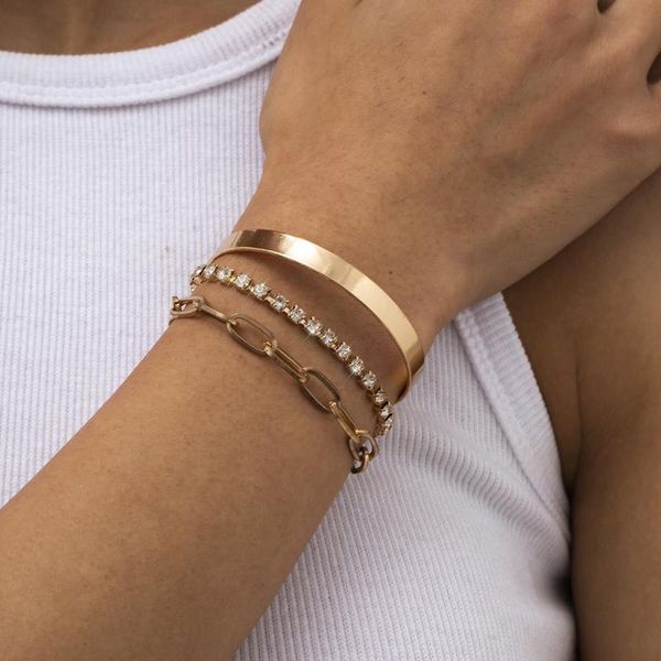 link, chain 3pcs/set geometric punk thick metal bracelets women luxury full diamonds hip hop bracelet bangles 2021 brand jewelry, Black
link, chain 3pcs/set geometric punk thick metal bracelets women luxury full diamonds hip hop bracelet bangles 2021 brand jewelry, Black