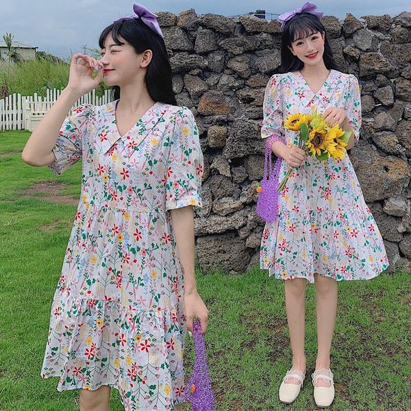 maternity dresses 9776# dress summer cotton short sleeves floral v neck loose stylish pregnant women mom, White
maternity dresses 9776# dress summer cotton short sleeves floral v neck loose stylish pregnant women mom, White