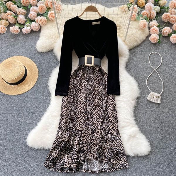 casual dresses autumn women black patchwork mermaid midi dress vintage v-neck long sleeve high waist party robe with sashes vestidos 2021, Black;gray
casual dresses autumn women black patchwork mermaid midi dress vintage v-neck long sleeve high waist party robe with sashes vestidos 2021, Black;gray