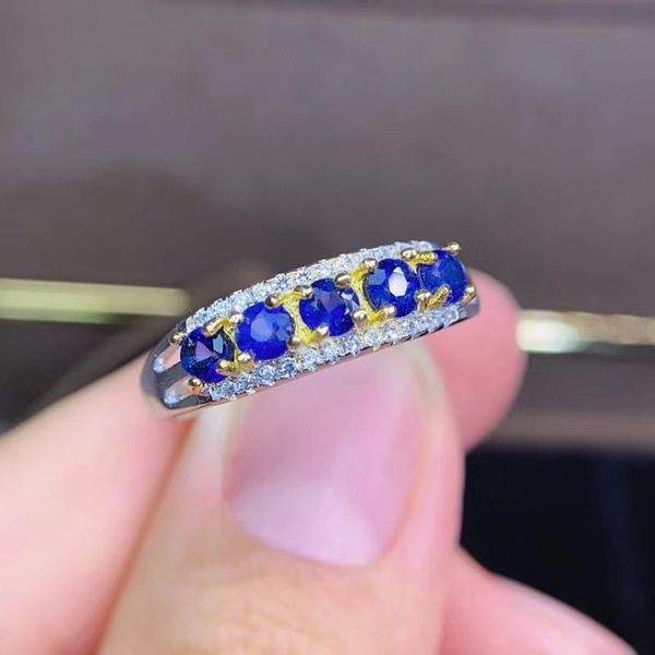 cluster rings the gift for wedding real and natural sapphire 925 sterling silver fine jewelry, Golden;silver
cluster rings the gift for wedding real and natural sapphire 925 sterling silver fine jewelry, Golden;silver