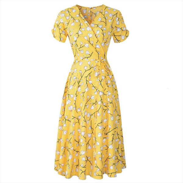 yellow v neck holiday women dresses floral print long maxi wrap ladies summer short sleeve party ropa mujer, Black;gray
yellow v neck holiday women dresses floral print long maxi wrap ladies summer short sleeve party ropa mujer, Black;gray
