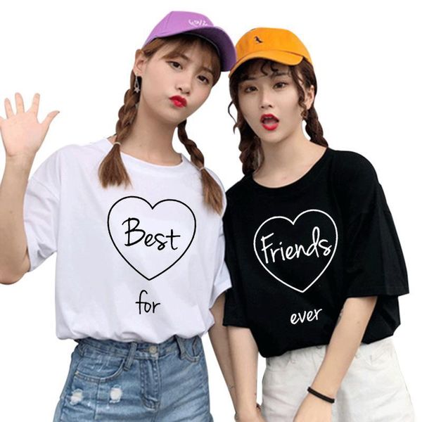 new women t-shirt friend t-shirt loose short sleeve cute matching letter print girl couples clothes sister t-shirt, White
new women t-shirt friend t-shirt loose short sleeve cute matching letter print girl couples clothes sister t-shirt, White