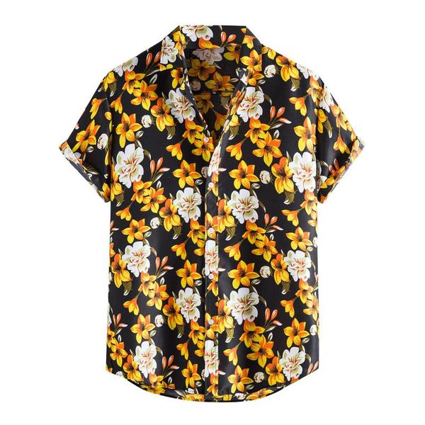 men's casual shirts fashion printed mens hawaiian beach 2021 summer short sleeve holiday party vacation chemise homme, White;black
men's casual shirts fashion printed mens hawaiian beach 2021 summer short sleeve holiday party vacation chemise homme, White;black