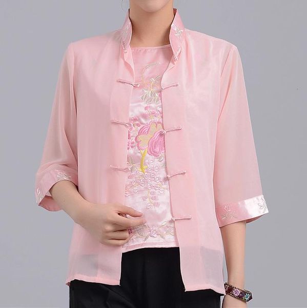 women's blouses & shirts pink vintage chinese silk satin shirt embroidery blouse 2pc mujeres camisa size s l xl xxl xxxl mny-011b, White
women's blouses & shirts pink vintage chinese silk satin shirt embroidery blouse 2pc mujeres camisa size s l xl xxl xxxl mny-011b, White