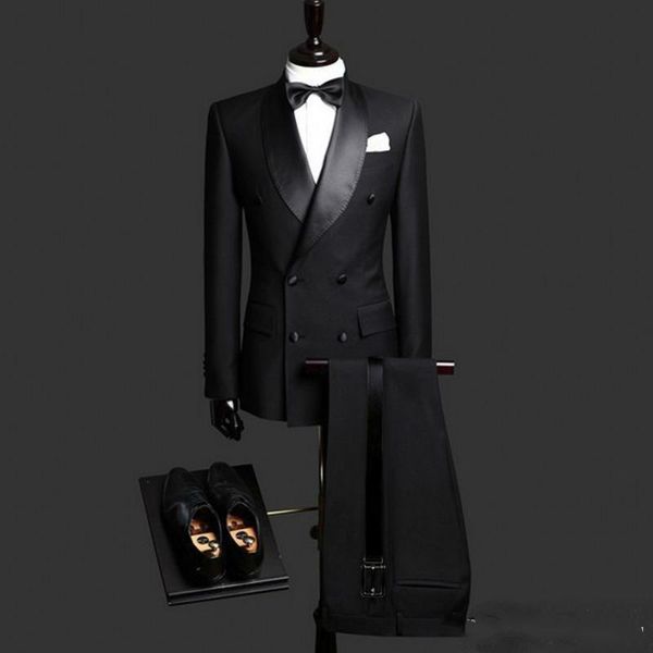 men's suits & blazers suit black groom tuxedo shawl lapel slim fit formal wedding (jacket + pants), White;black
men's suits & blazers suit black groom tuxedo shawl lapel slim fit formal wedding (jacket + pants), White;black