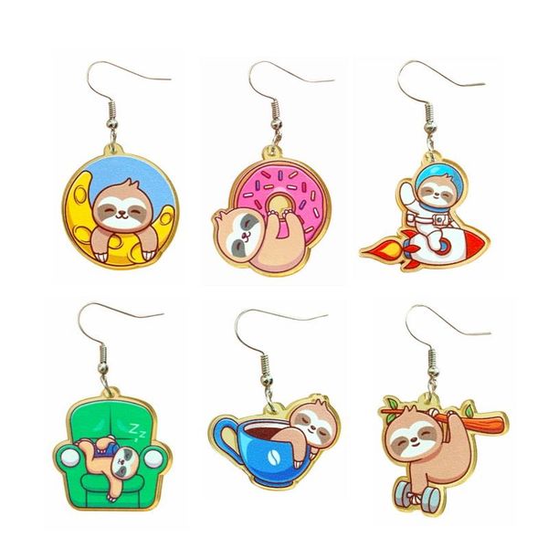 dangle & chandelier cute cartoon animal sloth bradypod with donut rocket sofa moon coffee cup climbing tree print acrylic earrings girls gif, Silver
dangle & chandelier cute cartoon animal sloth bradypod with donut rocket sofa moon coffee cup climbing tree print acrylic earrings girls gif, Silver