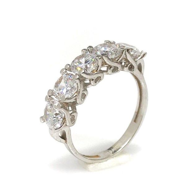 cluster rings diamond montür 8 k white gold engagement ring, Golden;silver