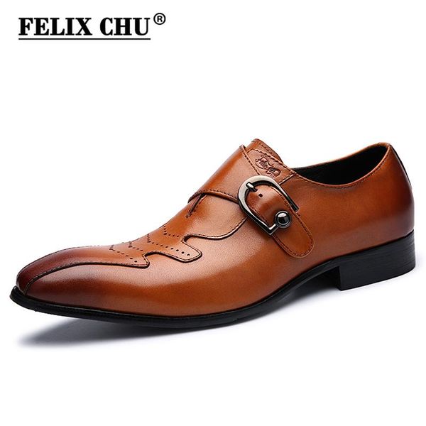 dress shoes felix chu italian fashion men black brown genuine leather slip on man formal suit footwear with buckle men's
dress shoes felix chu italian fashion men black brown genuine leather slip on man formal suit footwear with buckle men's