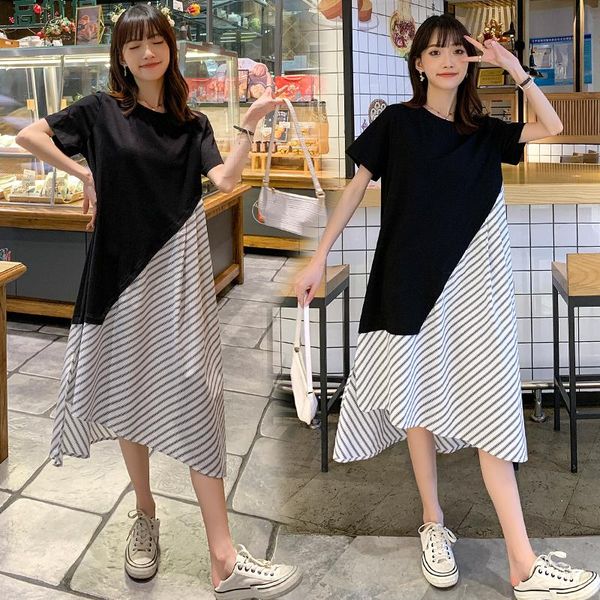 maternity dresses 89669# dress summer cotton short sleeves loose midi patchwork design plus size pregnancy mom, White
maternity dresses 89669# dress summer cotton short sleeves loose midi patchwork design plus size pregnancy mom, White