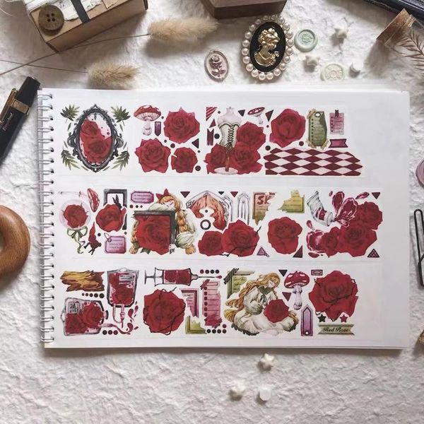 gift wrap red rose lab washi tape for card making journal diy scrapbooking decorative sticker
gift wrap red rose lab washi tape for card making journal diy scrapbooking decorative sticker