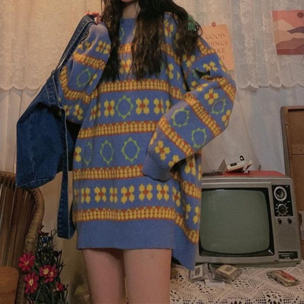 women's sweaters autumn winter thick loose long sleeve round neck harajuku street style retro striped women sweater pullover female, White;black
women's sweaters autumn winter thick loose long sleeve round neck harajuku street style retro striped women sweater pullover female, White;black