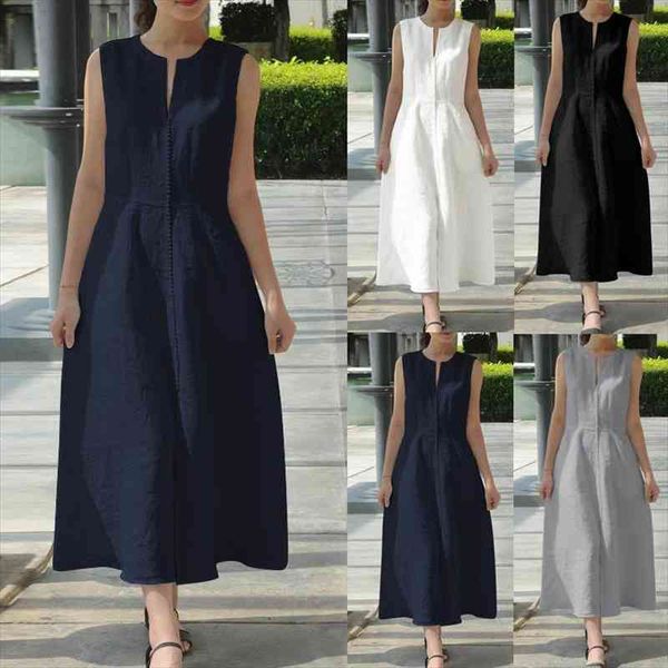 women maxi long dress summer sleeveless casual v neck sundress belt loose ankle-length vestidos robe mujer 5xl, Black;gray
women maxi long dress summer sleeveless casual v neck sundress belt loose ankle-length vestidos robe mujer 5xl, Black;gray