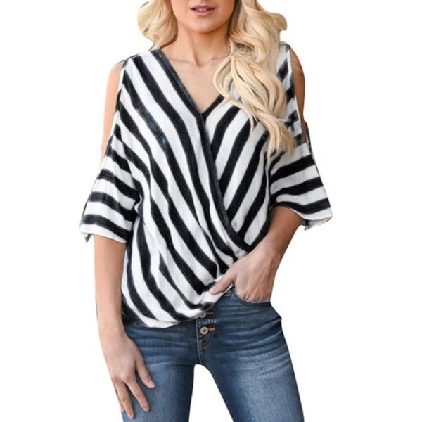 women's blouses & shirts 2021 women blouse loose stripe print v neck off shoulder linen daily shirt casual female summer tunic and, White
women's blouses & shirts 2021 women blouse loose stripe print v neck off shoulder linen daily shirt casual female summer tunic and, White