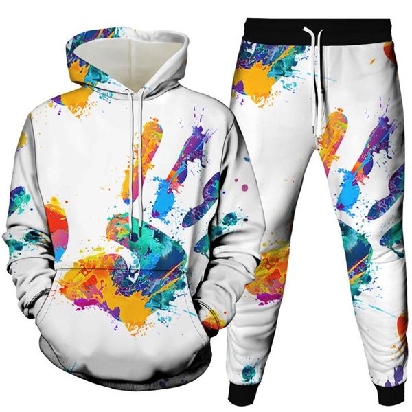 jogging clothing autumn men's suit painting graffiti print hoodie pants 2-piece set fashion hip hop streetwear hooded pullover casual t, Black;red
jogging clothing autumn men's suit painting graffiti print hoodie pants 2-piece set fashion hip hop streetwear hooded pullover casual t, Black;red
