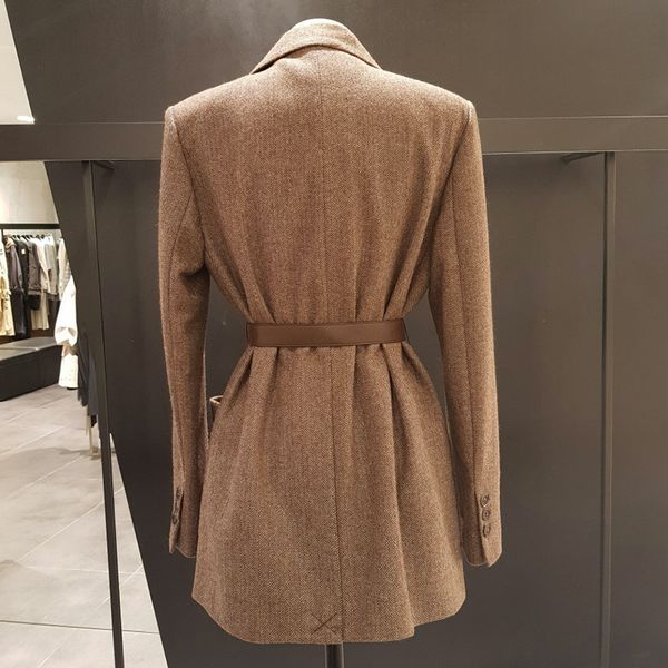 2021 spring new full sleeve herringbone belt waist trend coat feminino korea loose women casual brown goddess blazer qz175, Black;brown
2021 spring new full sleeve herringbone belt waist trend coat feminino korea loose women casual brown goddess blazer qz175, Black;brown