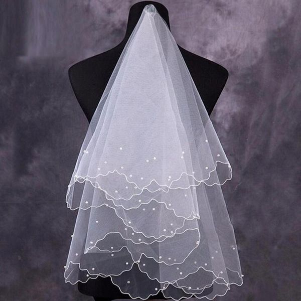 bridal veils women pearl wedding dress veil layers tulle ribbon edge accessories, Black
bridal veils women pearl wedding dress veil layers tulle ribbon edge accessories, Black