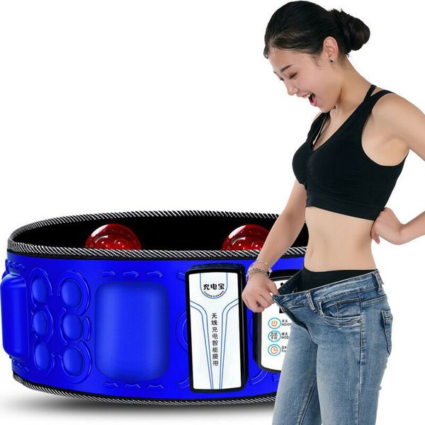 electric infrared slimming belt vibration fitness massager lose weight shaking machine x5 times abdominal belly fat burn loss
