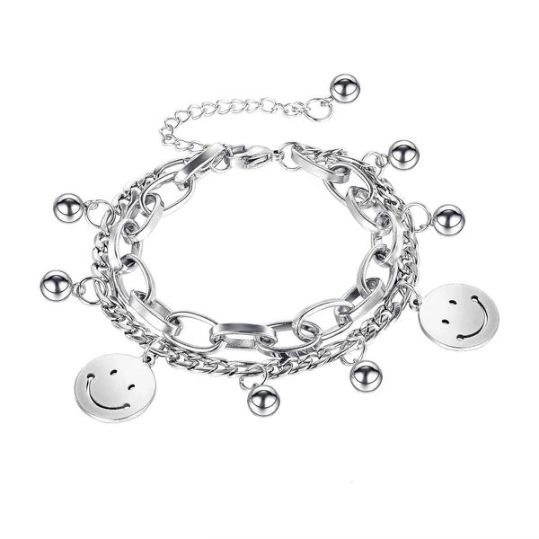 jewelry, design, smiling face, double layer tiktok bracelet, female net red voice and the same paragraph., Golden;silver
jewelry, design, smiling face, double layer tiktok bracelet, female net red voice and the same paragraph., Golden;silver