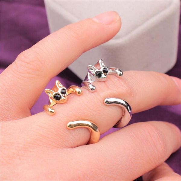 wedding rings 1pcs vintage cute adjustable cat handmade kitty kitten rhinestone animal ring women bague, Slivery;golden
wedding rings 1pcs vintage cute adjustable cat handmade kitty kitten rhinestone animal ring women bague, Slivery;golden