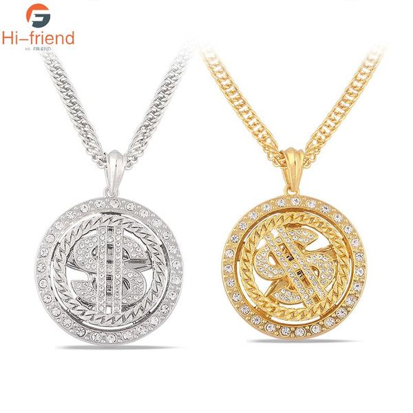 chains creativity rotatable us dollar money sign necklace punk hip hop singer neogoth style pendant long for women men gift, Silver
chains creativity rotatable us dollar money sign necklace punk hip hop singer neogoth style pendant long for women men gift, Silver