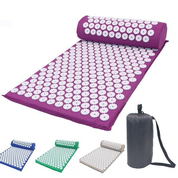 yoga mats acupressure massage mat pillow for relieve stress back neck sciatic body pain relaxation release spike acupuncture
yoga mats acupressure massage mat pillow for relieve stress back neck sciatic body pain relaxation release spike acupuncture