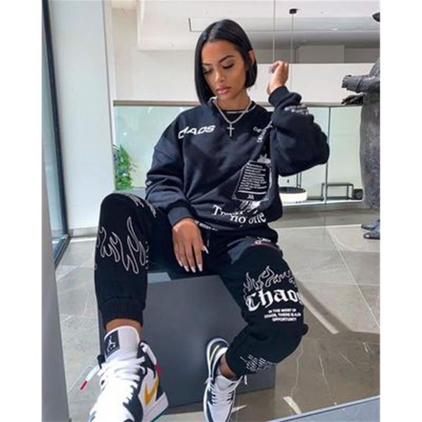 womens letter graffiti printing tracksuits fashion trend long sleeve rond neck sweatshirt trousers suits designer female autumn casual sets, Gray
womens letter graffiti printing tracksuits fashion trend long sleeve rond neck sweatshirt trousers suits designer female autumn casual sets, Gray
