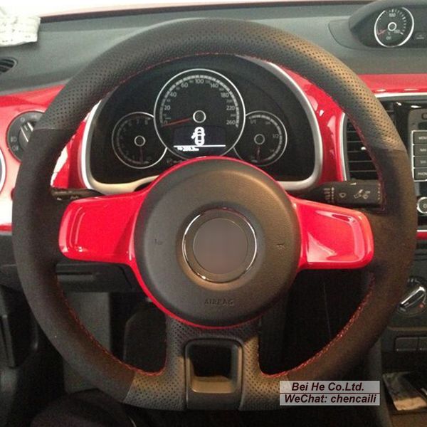 black genuine leather suede car steering wheel cover for volkswagen beetle 2012-2016 up 2013-2016
black genuine leather suede car steering wheel cover for volkswagen beetle 2012-2016 up 2013-2016
