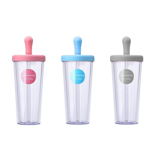 cups & saucers 520ml reusable double-layer drinking cup milk mug with lid transparent tea fruit water outdoor plastic straw bottle
cups & saucers 520ml reusable double-layer drinking cup milk mug with lid transparent tea fruit water outdoor plastic straw bottle