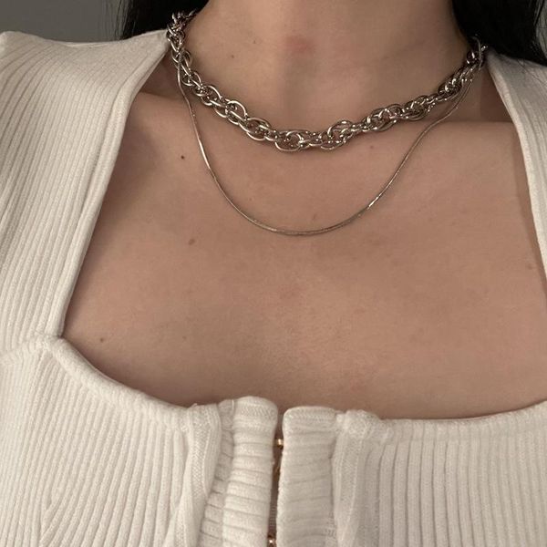 chokers timeonly statement multi layered snake choker necklace chunky curb hollow alloy necklces korean fashion jewelry for women lady, Golden;silver
chokers timeonly statement multi layered snake choker necklace chunky curb hollow alloy necklces korean fashion jewelry for women lady, Golden;silver