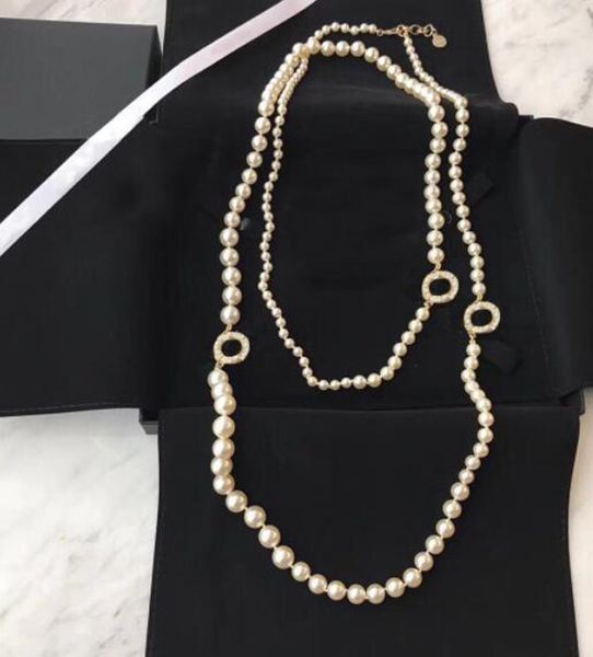 brand necklace popular fashion pearl sweater chain beaded necklace for women party wedding jewelry bride with box hb521, Silver
brand necklace popular fashion pearl sweater chain beaded necklace for women party wedding jewelry bride with box hb521, Silver