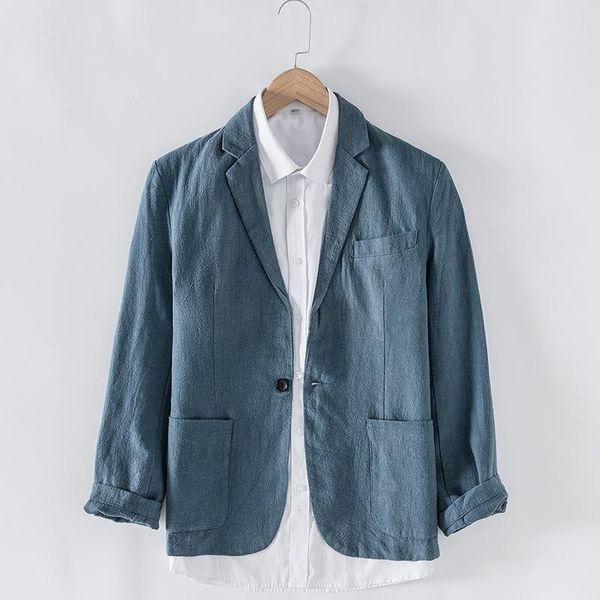 men's suits & blazers men blazer slim fit 2021 spring autumn style cotton and linen suit jacket casual fashion single breasted clothing, White;black
men's suits & blazers men blazer slim fit 2021 spring autumn style cotton and linen suit jacket casual fashion single breasted clothing, White;black