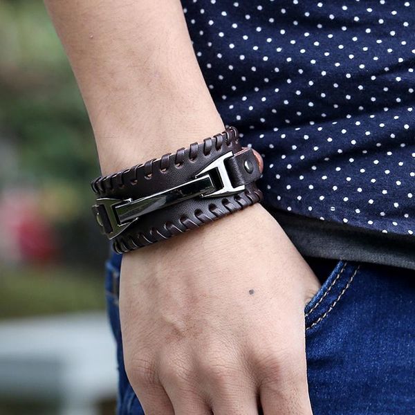 tennis 2021 trendy men leather bracelet 1.5cm wide casual punk style genuine bracelets bangles male gifts jewelry accessories, Golden;silver
tennis 2021 trendy men leather bracelet 1.5cm wide casual punk style genuine bracelets bangles male gifts jewelry accessories, Golden;silver