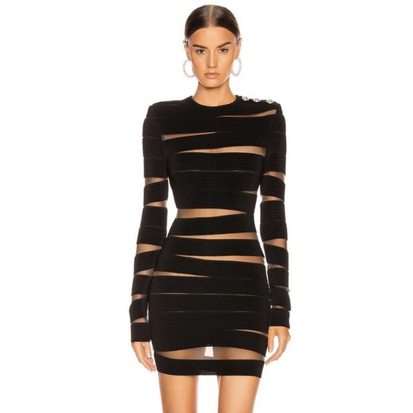 casual dresses adyce 2021 autumn black lace bandage dress women long sleeve hollow out club mini celebrity evening runway party, Black;gray
casual dresses adyce 2021 autumn black lace bandage dress women long sleeve hollow out club mini celebrity evening runway party, Black;gray