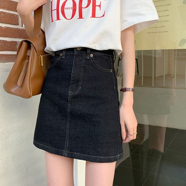 new s-xl denim 2021 korean a line high elastic waist mini skirts women black jean skirt style saia jeans (72836 6slw
new s-xl denim 2021 korean a line high elastic waist mini skirts women black jean skirt style saia jeans (72836 6slw