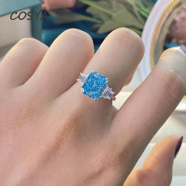 cluster rings cosya sea blue women rectangle 100% 925 sterling silver high carbon diamond elegant crystal clear shinning fine jewelry, Golden;silver
cluster rings cosya sea blue women rectangle 100% 925 sterling silver high carbon diamond elegant crystal clear shinning fine jewelry, Golden;silver