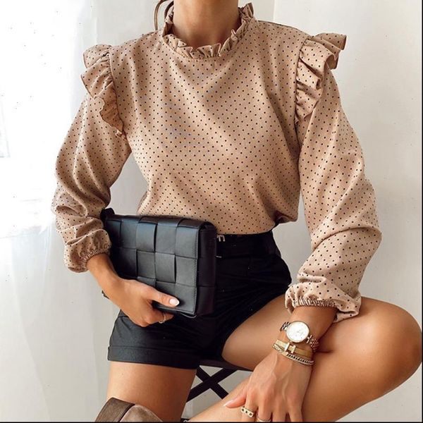 women autumn polka dot ruffles blouses shirt 2021 winter long sleeve print work shirt lady casual loose office blouses, White
women autumn polka dot ruffles blouses shirt 2021 winter long sleeve print work shirt lady casual loose office blouses, White