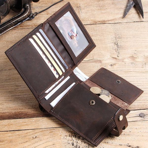 new design men's leather women wallets crazy horse skin short wallet multi card large capacity buckle zero purse ing, Red;black
new design men's leather women wallets crazy horse skin short wallet multi card large capacity buckle zero purse ing, Red;black