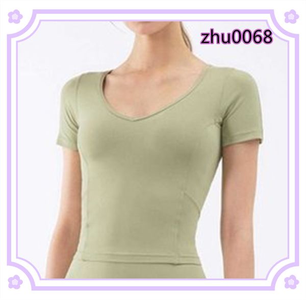 l-053 v-neck yoga short sleeve women's t-shirt female slim fitness wear running yoga suit solid color breathable gym clothes tee shirt, White;red
l-053 v-neck yoga short sleeve women's t-shirt female slim fitness wear running yoga suit solid color breathable gym clothes tee shirt, White;red