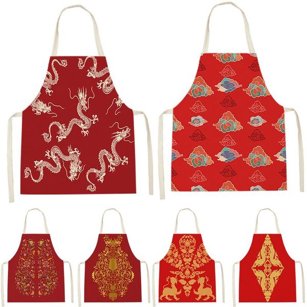 aprons chinese dragon print sleeveless apron children's cleaning home men's and women's kitchen waist bib anti-fouling pinafo
aprons chinese dragon print sleeveless apron children's cleaning home men's and women's kitchen waist bib anti-fouling pinafo