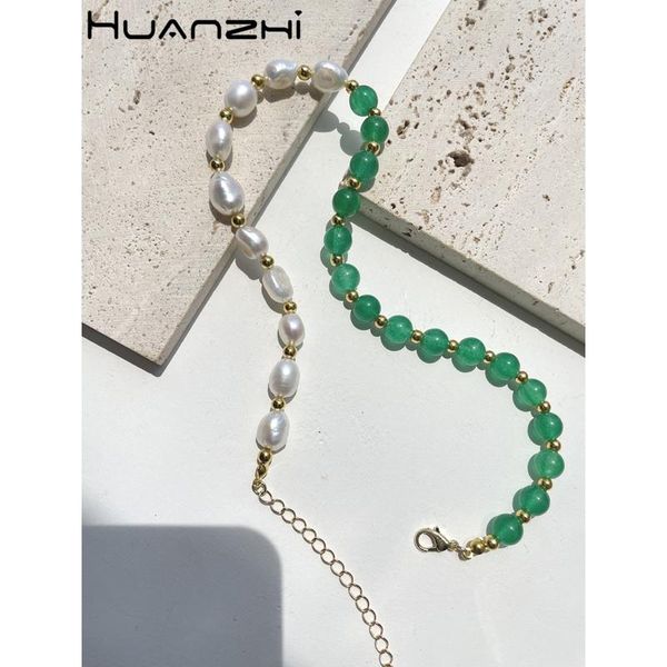chokers huanzhi 2021 retro contrast freshwater pearl green glass beaded necklace bracelet for women girl banquet party accessories, Golden;silver
chokers huanzhi 2021 retro contrast freshwater pearl green glass beaded necklace bracelet for women girl banquet party accessories, Golden;silver