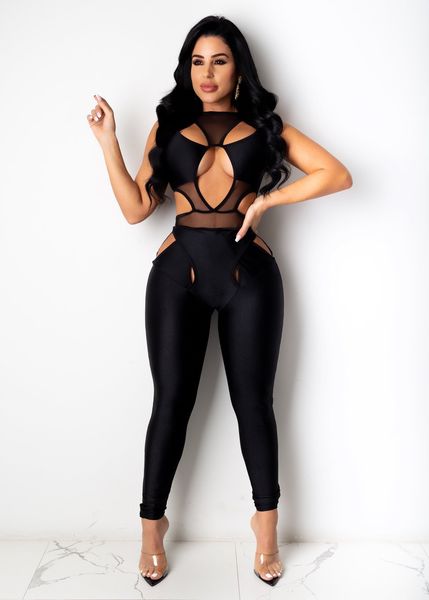 2021 new high street women fashion o neck mesh hollow out black bodycon bandage jumpsuit celebrity designer chic ladies rompers gpgn, Black;white
2021 new high street women fashion o neck mesh hollow out black bodycon bandage jumpsuit celebrity designer chic ladies rompers gpgn, Black;white