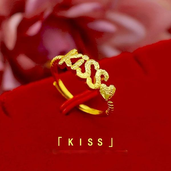 wedding rings 24k gold for women kiss heart ring love letter engagement fashion jewelry wholesale, Slivery;golden
wedding rings 24k gold for women kiss heart ring love letter engagement fashion jewelry wholesale, Slivery;golden