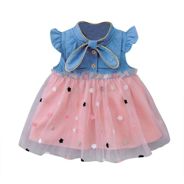 girl's dresses cute girls dress infant baby kids princess gauze star denim outfits clothing summer clothes, Red;yellow
girl's dresses cute girls dress infant baby kids princess gauze star denim outfits clothing summer clothes, Red;yellow
