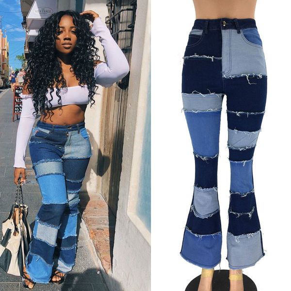 patchwork flare jeans women womens bell bottom jean high waist wide leg denim pants ladies trousers skinny pant, Blue
patchwork flare jeans women womens bell bottom jean high waist wide leg denim pants ladies trousers skinny pant, Blue