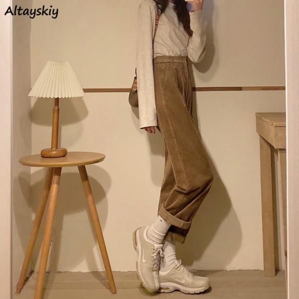 women's pants & capris wide leg womens corduroy vintage thicken warm high waist loose leisure full length students slim spring autumn f, Black;white
women's pants & capris wide leg womens corduroy vintage thicken warm high waist loose leisure full length students slim spring autumn f, Black;white